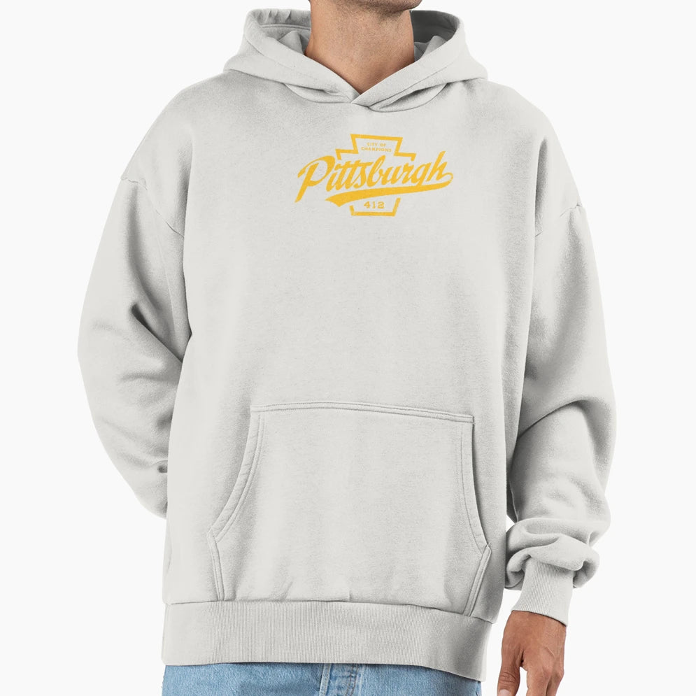 Pittsburgh Pennsylvania Keystone Hoodie - Aesthetic Graphic for Adults - T-Shirt, Sweatshirt, Hoodie