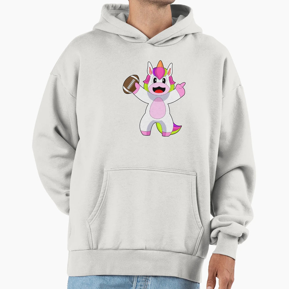 Unicorn American Football Sports Hoodie - Graphic Print Unisex - T-Shirt, Sweatshirt, Hoodie