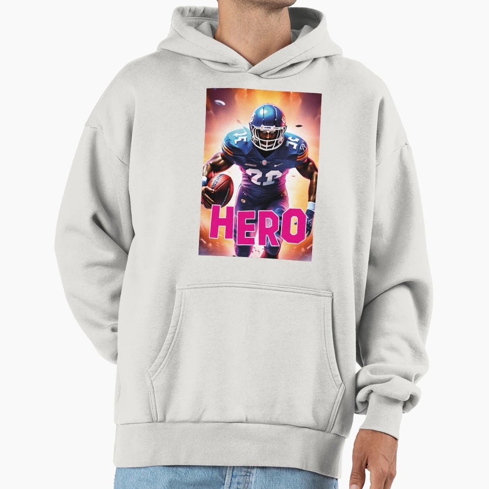 American Football Action Dynamic Player Hoodie - Minimalist Print Unisex - T-Shirt, Sweatshirt, Hoodie
