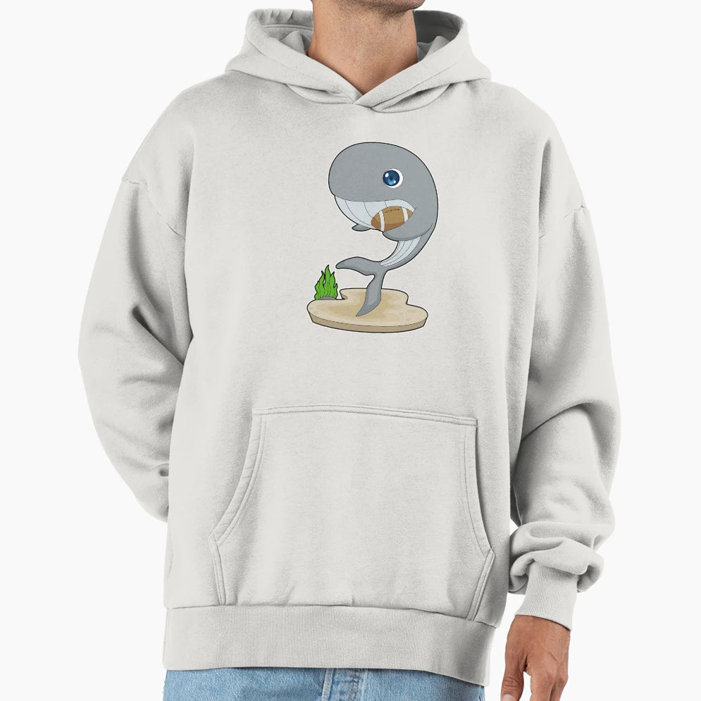 Whale American Football Sports Hoodie - Custom Art Print Men Women - T-Shirt, Sweatshirt, Hoodie