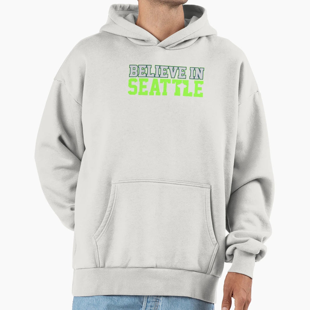 Victrs Believe Seattle Hoodie - Graphic Print Men Women - T-Shirt, Sweatshirt, Hoodie