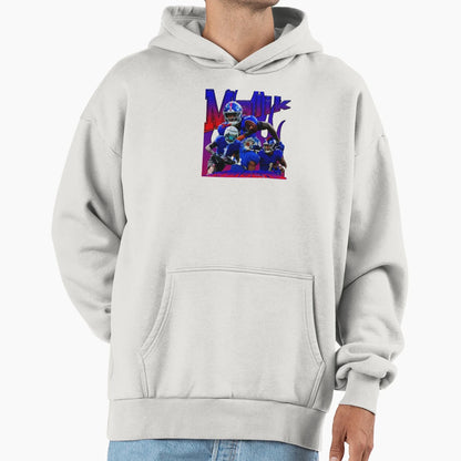Malik Nabers Team Action Collage Hoodie - Fun Novelty Design for Adults - T-Shirt, Sweatshirt, Hoodie