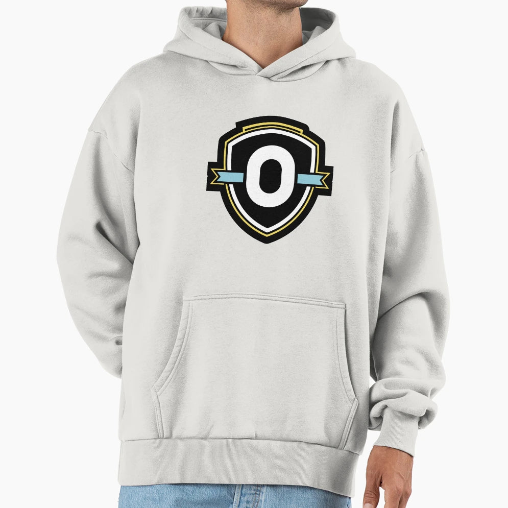 Illustration Letter O Esports Shield Logo Hoodie - Trendy Graphic Unisex - T-Shirt, Sweatshirt, Hoodie