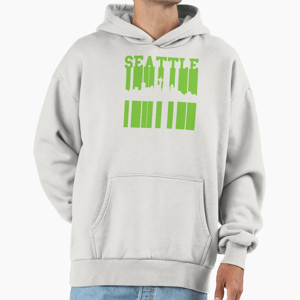 Seattle Skyline Hoodie - Aesthetic Graphic Unisex - T-Shirt, Sweatshirt, Hoodie