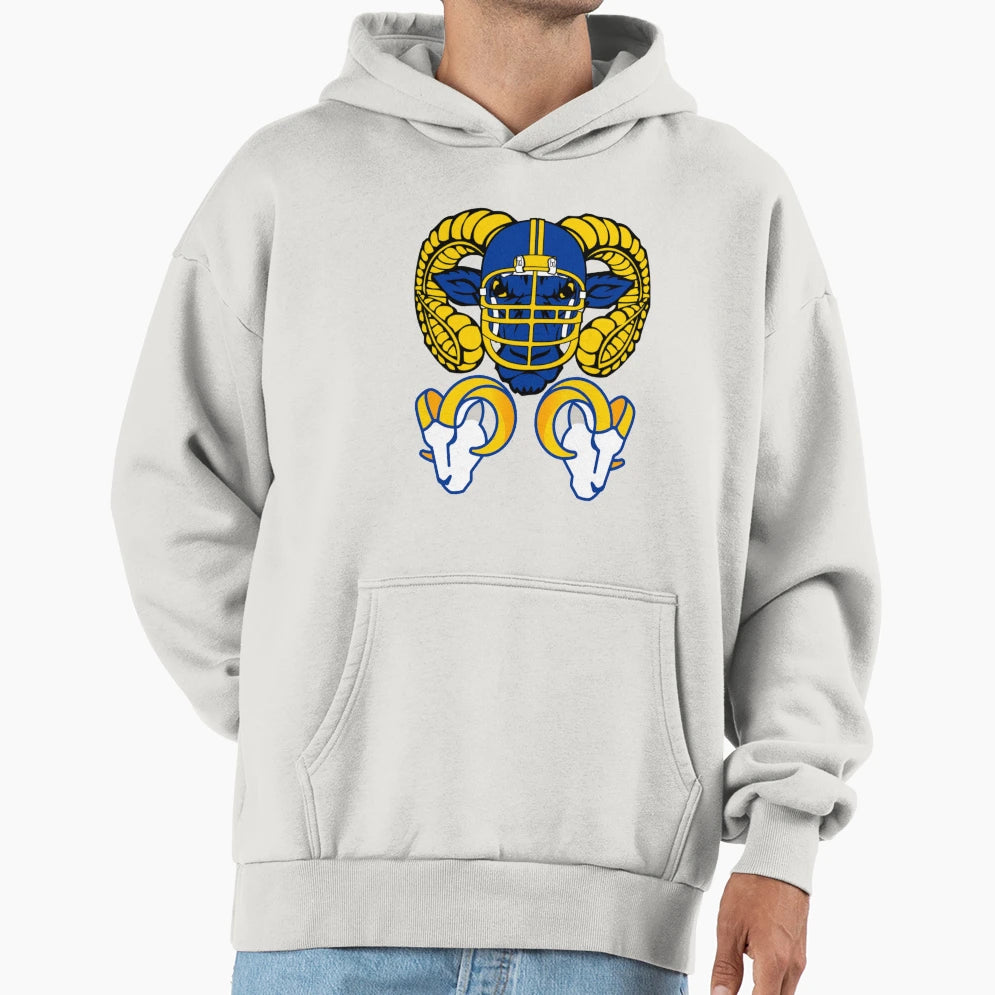 Rams Head Hoodie - Trendy Graphic for Adults - T-Shirt, Sweatshirt, Hoodie