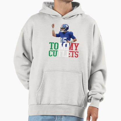 15 Player American Football Quarterback Hoodie - Aesthetic Graphic Unisex - T-Shirt, Sweatshirt, Hoodie
