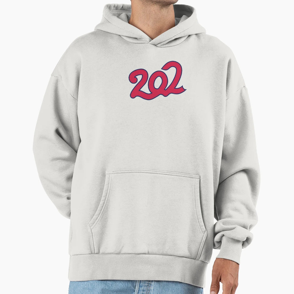 Baseball Washington 202 Area Code Hoodie - Trendy Graphic Men Women - T-Shirt, Sweatshirt, Hoodie