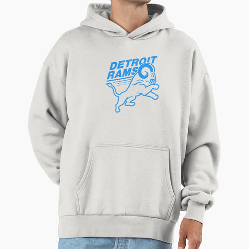 Detroit Rams Hoodie - Fun Novelty Design Men Women - T-Shirt, Sweatshirt, Hoodie