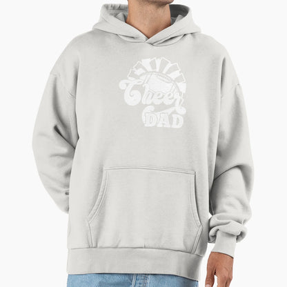 Funny Cheer Football Cheerleading Dad Hoodie - Minimalist Print for Adults - T-Shirt, Sweatshirt, Hoodie