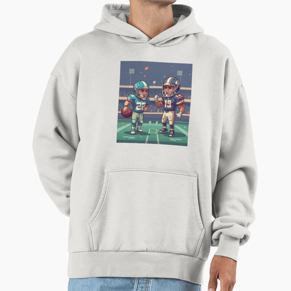 Chibi Football Showdown Cartoon Nfl Hoodie - Streetwear Style Unisex - T-Shirt, Sweatshirt, Hoodie