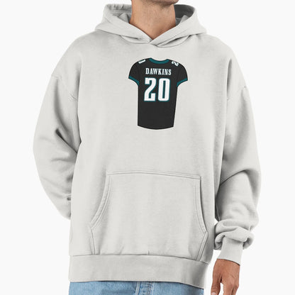 Brian Dawkins Alternate Jersey Hoodie - Aesthetic Graphic Men Women - T-Shirt, Sweatshirt, Hoodie