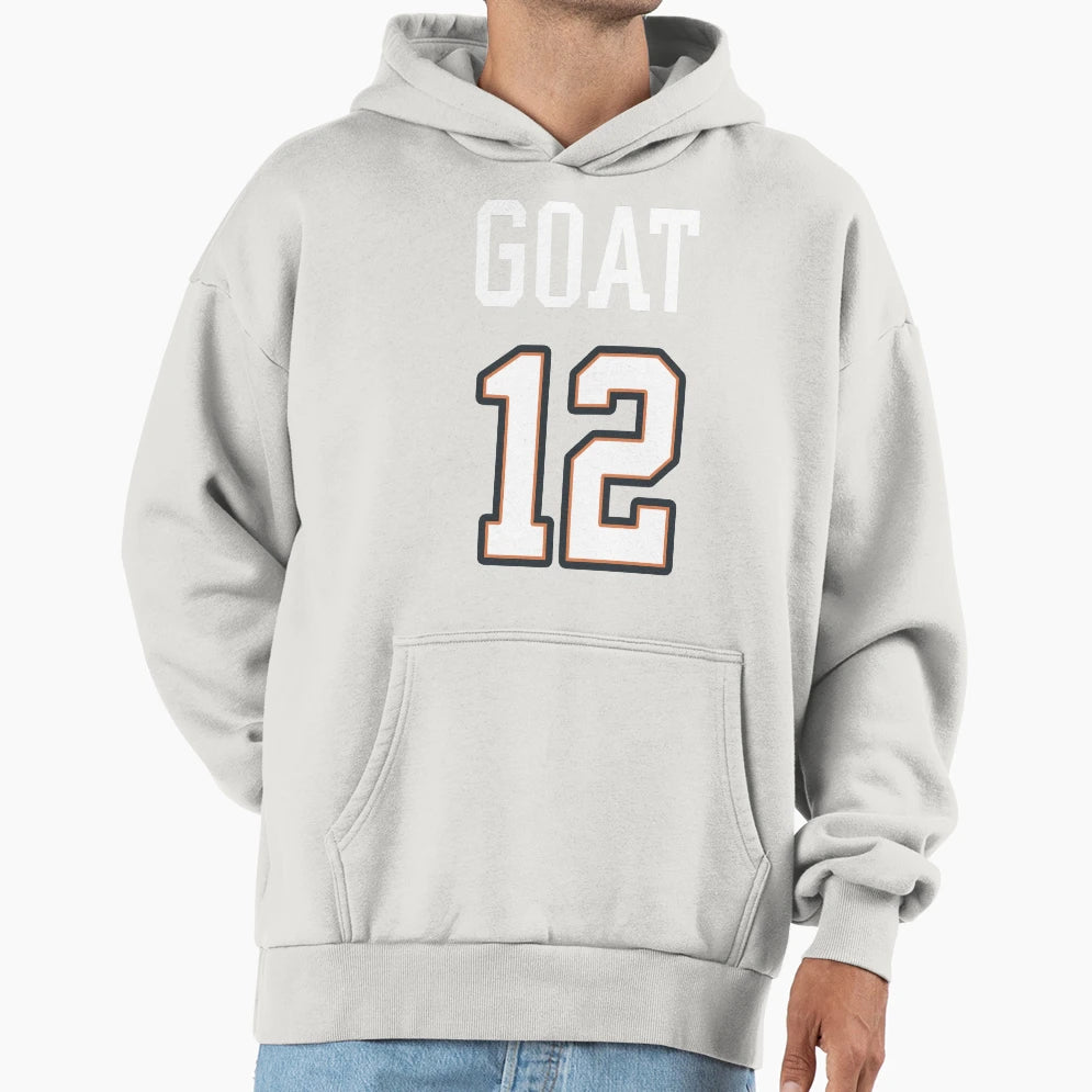 Goat 12 Jersey Styled Mug Throw Hoodie - Custom Art Print for Adults - T-Shirt, Sweatshirt, Hoodie