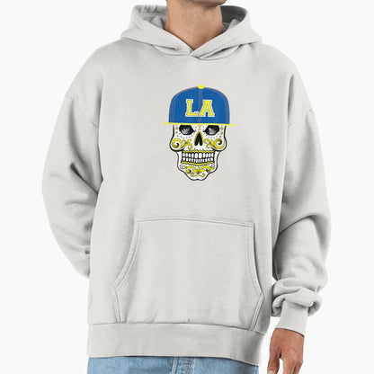 Los Angeles Mexican Sugar Skull Hoodie - Custom Art Print Men Women - T-Shirt, Sweatshirt, Hoodie