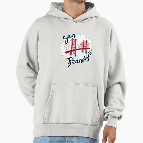 San Francisco Golden Gate Bridge Hoodie - Aesthetic Graphic Men Women - T-Shirt, Sweatshirt, Hoodie