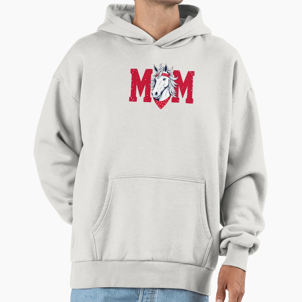 Horse Mom Womens Horse Lover Hoodie - Aesthetic Graphic Men Women - T-Shirt, Sweatshirt, Hoodie