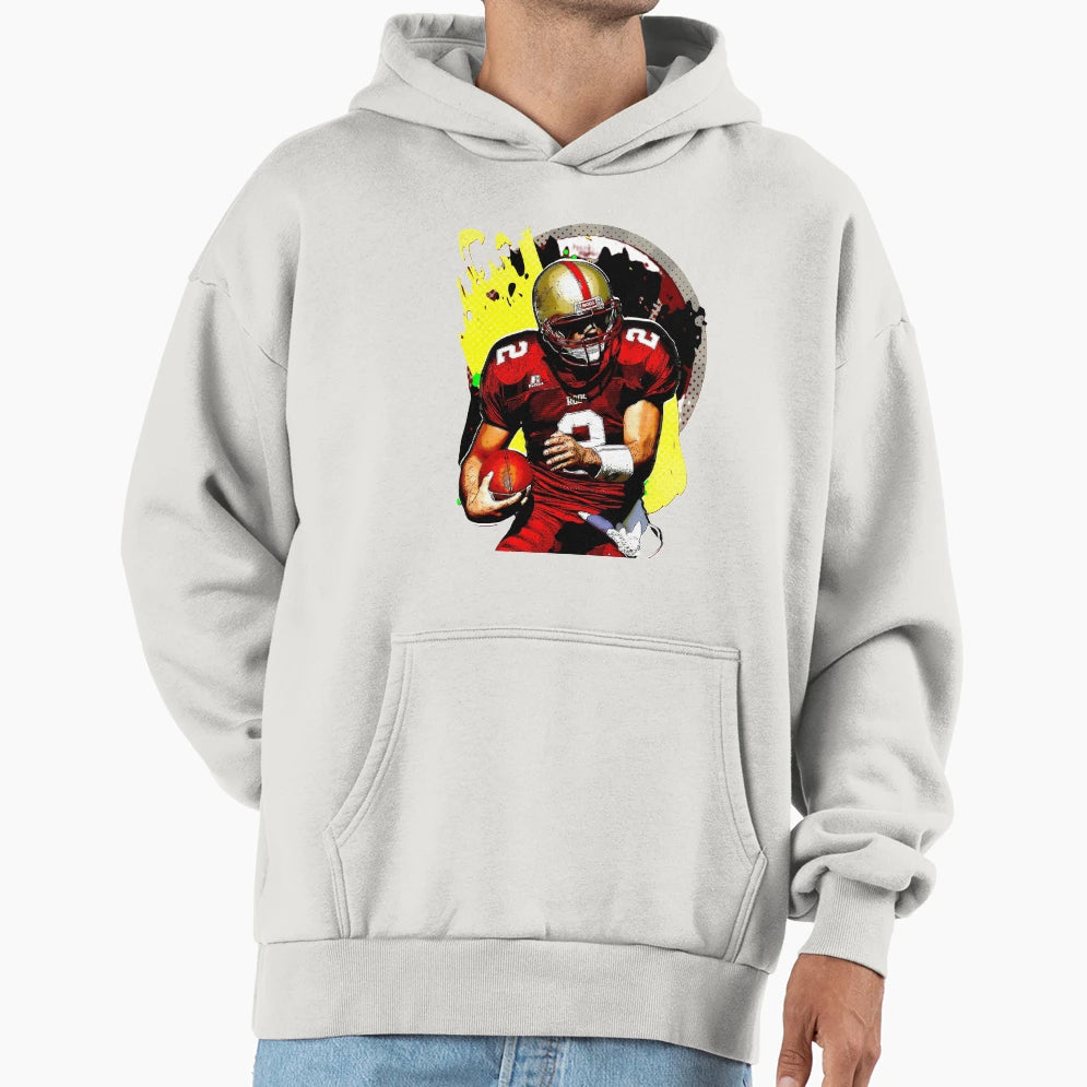 Abstract Modern Football Player Hoodie - Streetwear Style Men Women - T-Shirt, Sweatshirt, Hoodie
