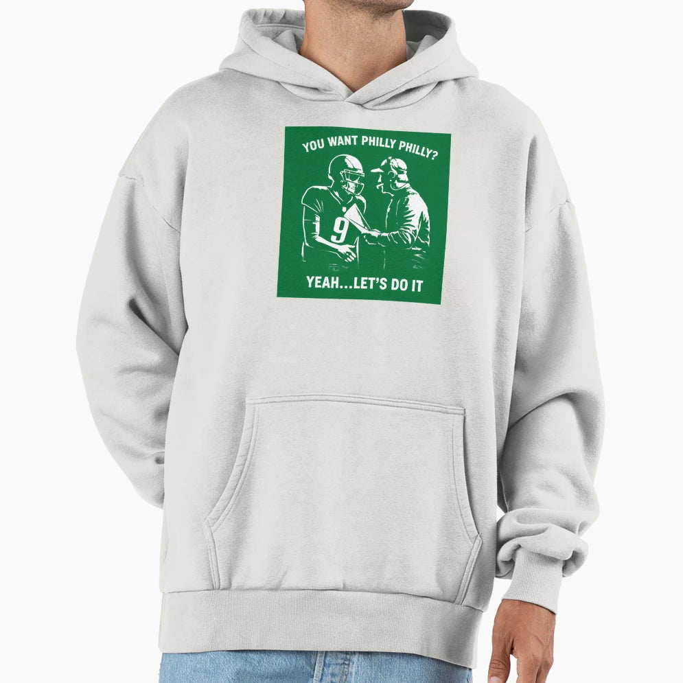 Philly Special White Hoodie - Fun Novelty Design for Adults - T-Shirt, Sweatshirt, Hoodie