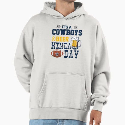 It S Cowboys Beer Kinda Day Hoodie - Aesthetic Graphic Unisex - T-Shirt, Sweatshirt, Hoodie
