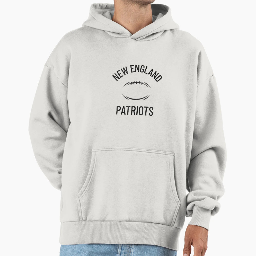 New England Patriots Black Football Hoodie - Trendy Graphic Unisex - T-Shirt, Sweatshirt, Hoodie