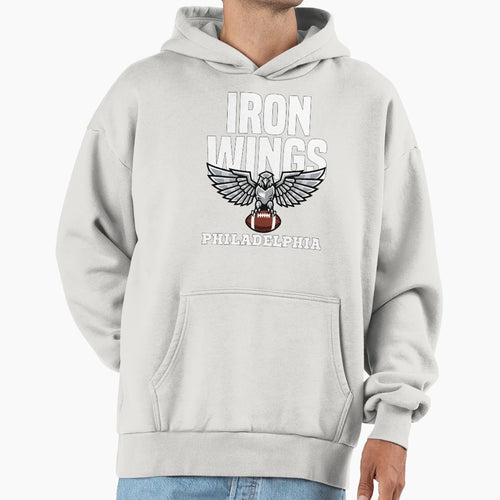 Philadelphia Iron Wings Philadelphia Hoodie - Novelty Apparel for Adults - T-Shirt, Sweatshirt, Hoodie