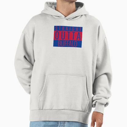 Straight Outta Buffalo Football Hoodie - Minimalist Print Men Women - T-Shirt, Sweatshirt, Hoodie