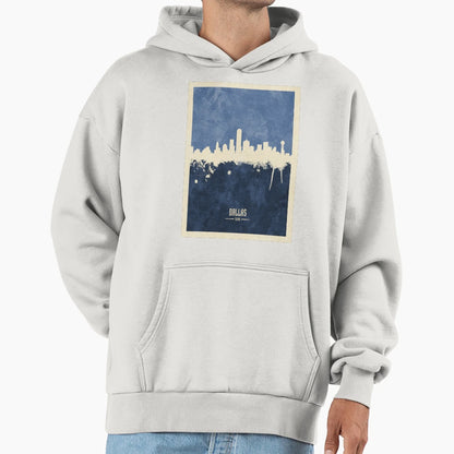 Dallas Texas Skyline Hoodie - Casual Everyday Wear Unisex - T-Shirt, Sweatshirt, Hoodie