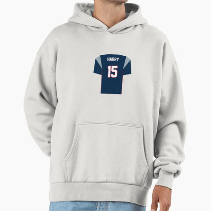 Nkeal Harry Patriots Jersey Hoodie - Minimalist Print for Adults - T-Shirt, Sweatshirt, Hoodie