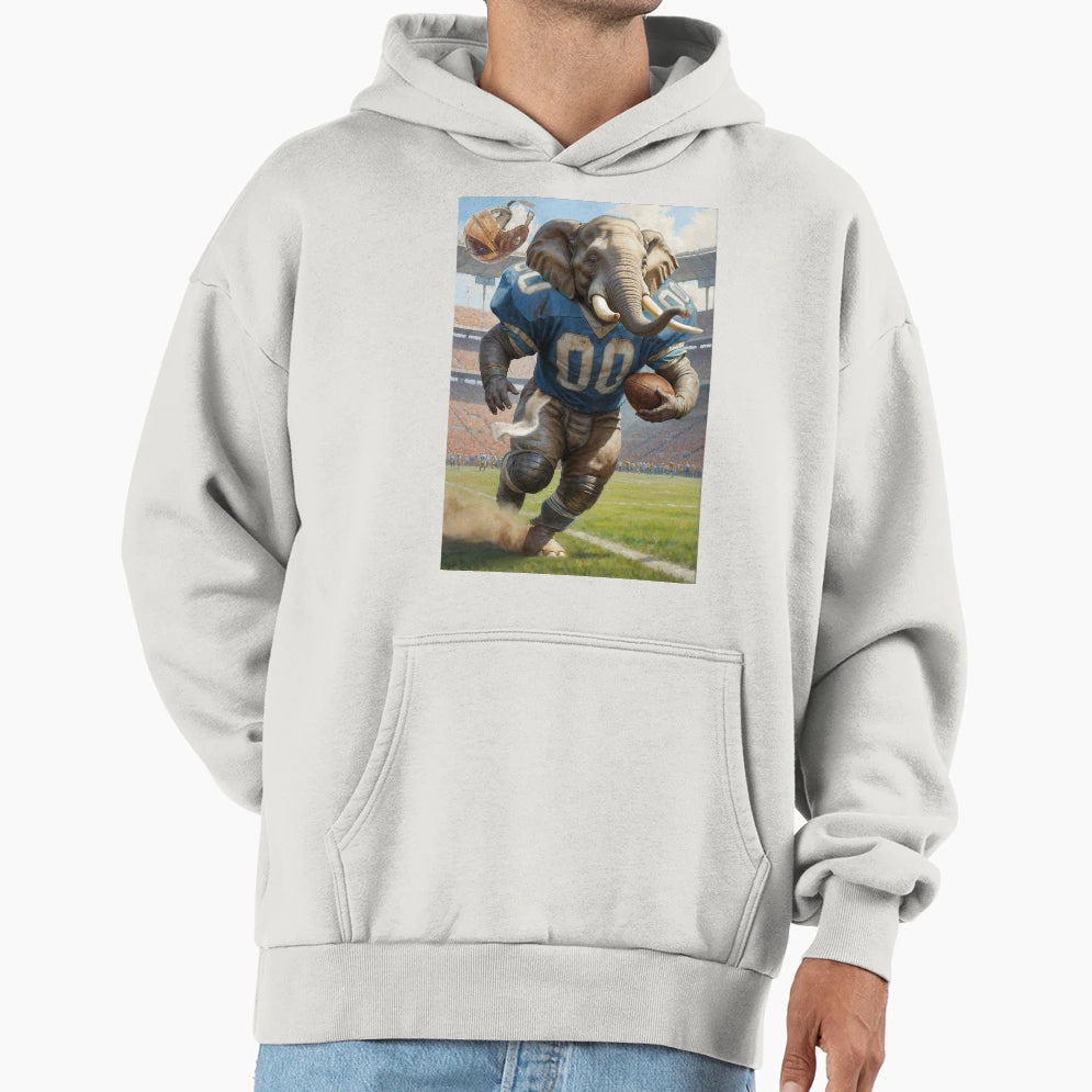 Copy Old School Gridiron Elephant Mascot Hoodie - Novelty Apparel Unisex - T-Shirt, Sweatshirt, Hoodie