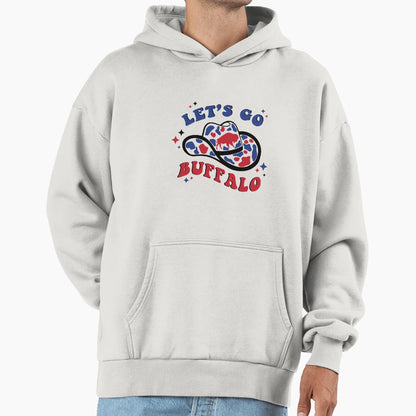 Lets Go Buffalo Football Cowboy Hat Hoodie - Unique Graphic Unisex - T-Shirt, Sweatshirt, Hoodie