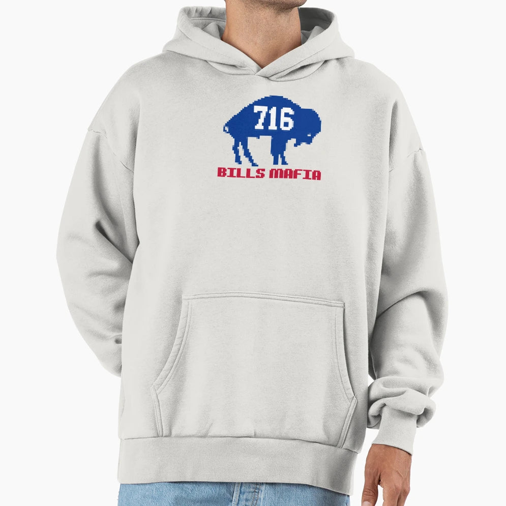 Bills Mafia Pixels 2023 Hoodie - Custom Art Print Unisex - T-Shirt, Sweatshirt, Hoodie