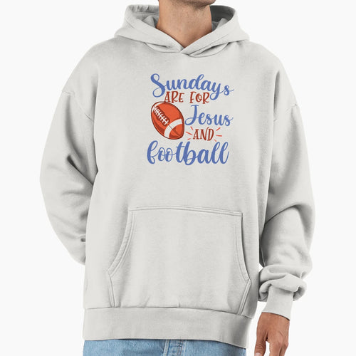 Sundays Are Jesus And Football Funny Hoodie - Unique Graphic for Adults - T-Shirt, Sweatshirt, Hoodie
