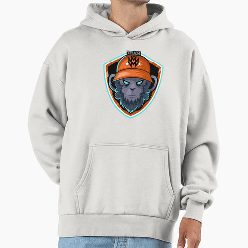Gorilla Head Hat Team Logo Hoodie - Custom Art Print Men Women - T-Shirt, Sweatshirt, Hoodie