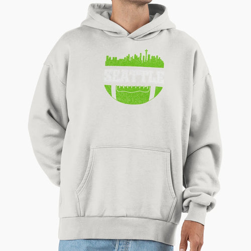 Seahawks Football Fan Seattle Skyline Hoodie - Unique Graphic Unisex - T-Shirt, Sweatshirt, Hoodie