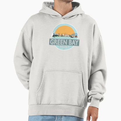 Green Bay City Scape Hoodie - Novelty Apparel for Adults - T-Shirt, Sweatshirt, Hoodie