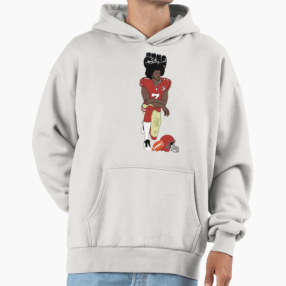 Colin Kaepernick Kneeling Hoodie - Streetwear Style for Adults - T-Shirt, Sweatshirt, Hoodie