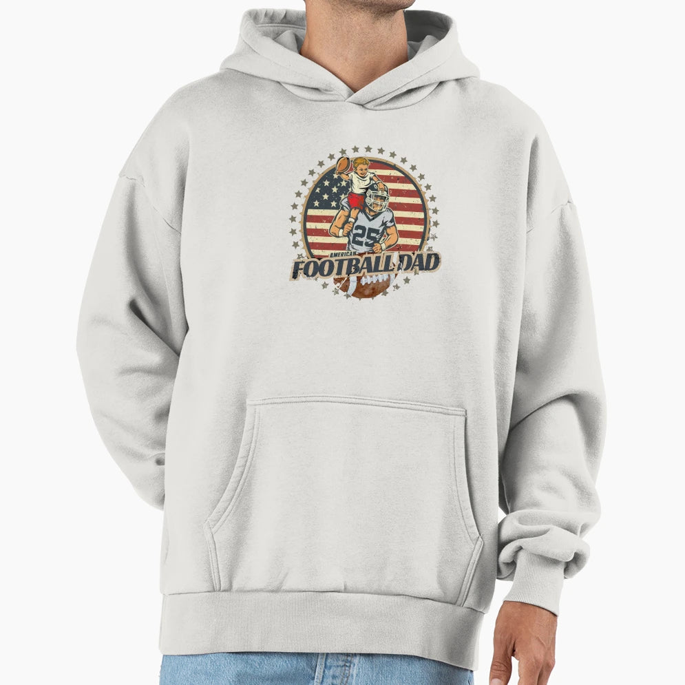 American Football Dad Hoodie - Trendy Graphic Men Women - T-Shirt, Sweatshirt, Hoodie
