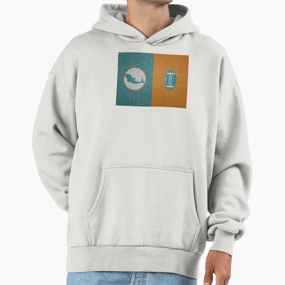 Football Delfin Model Hoodie - Novelty Apparel for Adults - T-Shirt, Sweatshirt, Hoodie