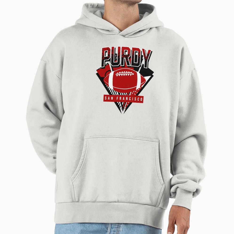 Purdy San Francisco Football Hoodie - Unique Graphic Men Women - T-Shirt, Sweatshirt, Hoodie