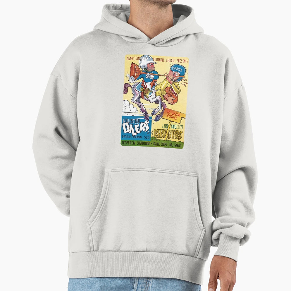 Oilers V Chargers Hoodie - Streetwear Style Unisex - T-Shirt, Sweatshirt, Hoodie