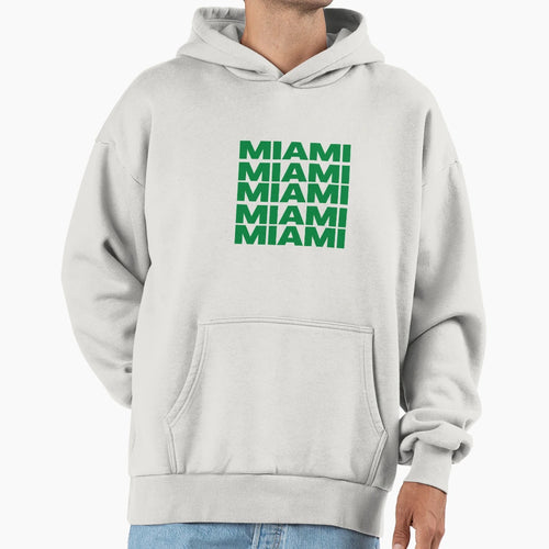 Miami Hoodie - Minimalist Print Men Women - T-Shirt, Sweatshirt, Hoodie