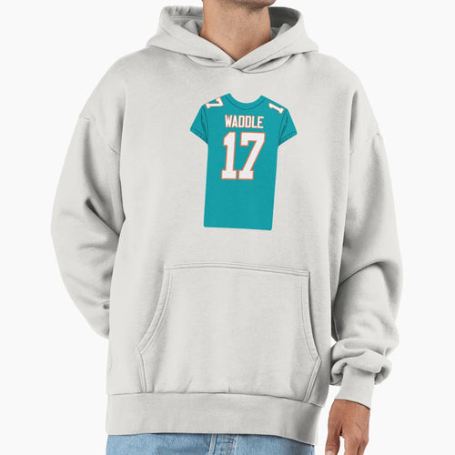 Jaylen Waddle 17 Jersey Hoodie - Minimalist Print Unisex - T-Shirt, Sweatshirt, Hoodie