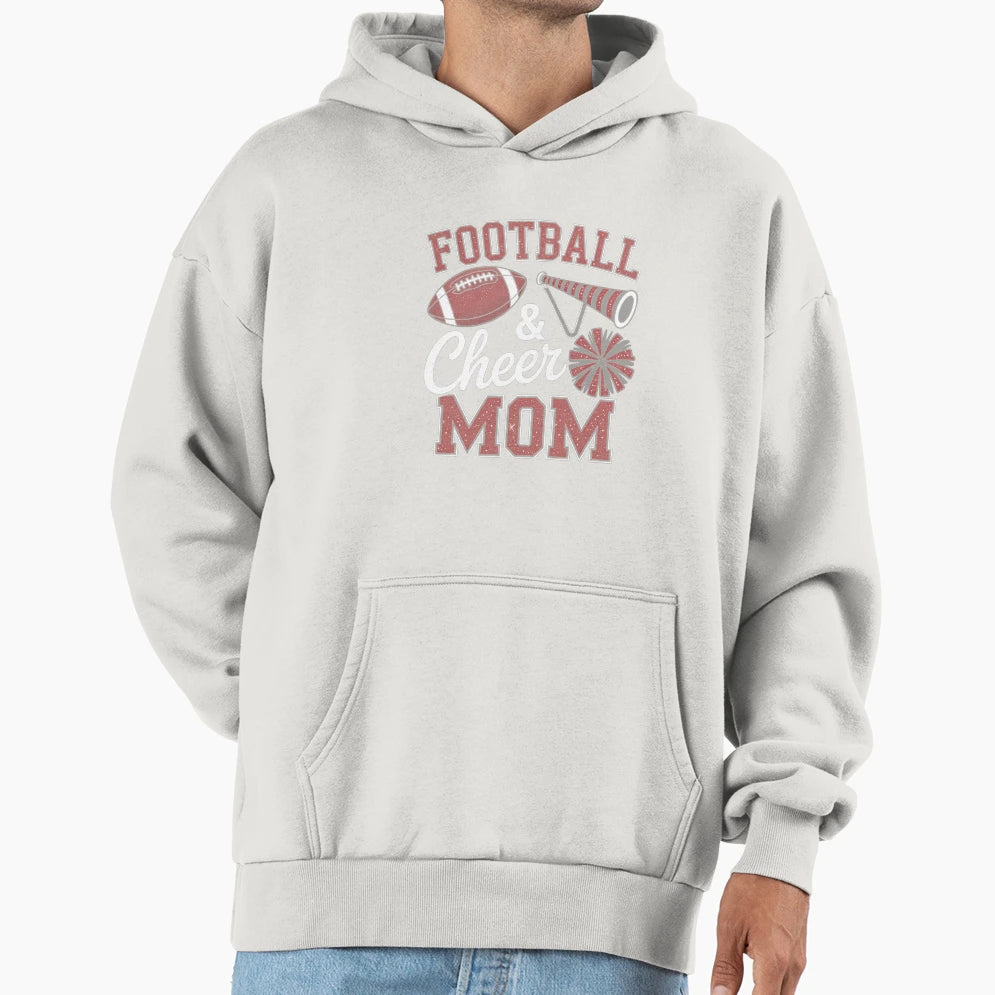Loud Proud Football And Cheer Mom Hoodie - Custom Art Print Men Women - T-Shirt, Sweatshirt, Hoodie
