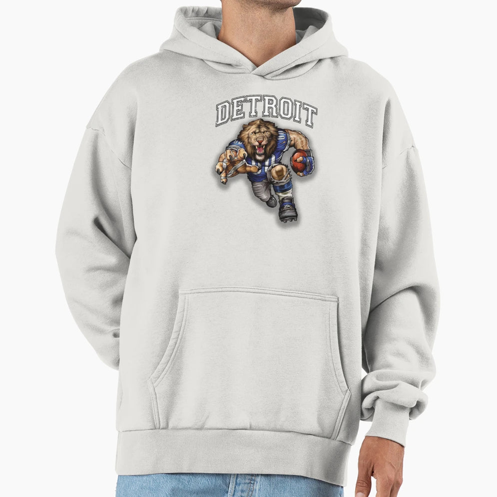 Detroit Football Detroit Football Hoodie - Fun Novelty Design for Adults - T-Shirt, Sweatshirt, Hoodie