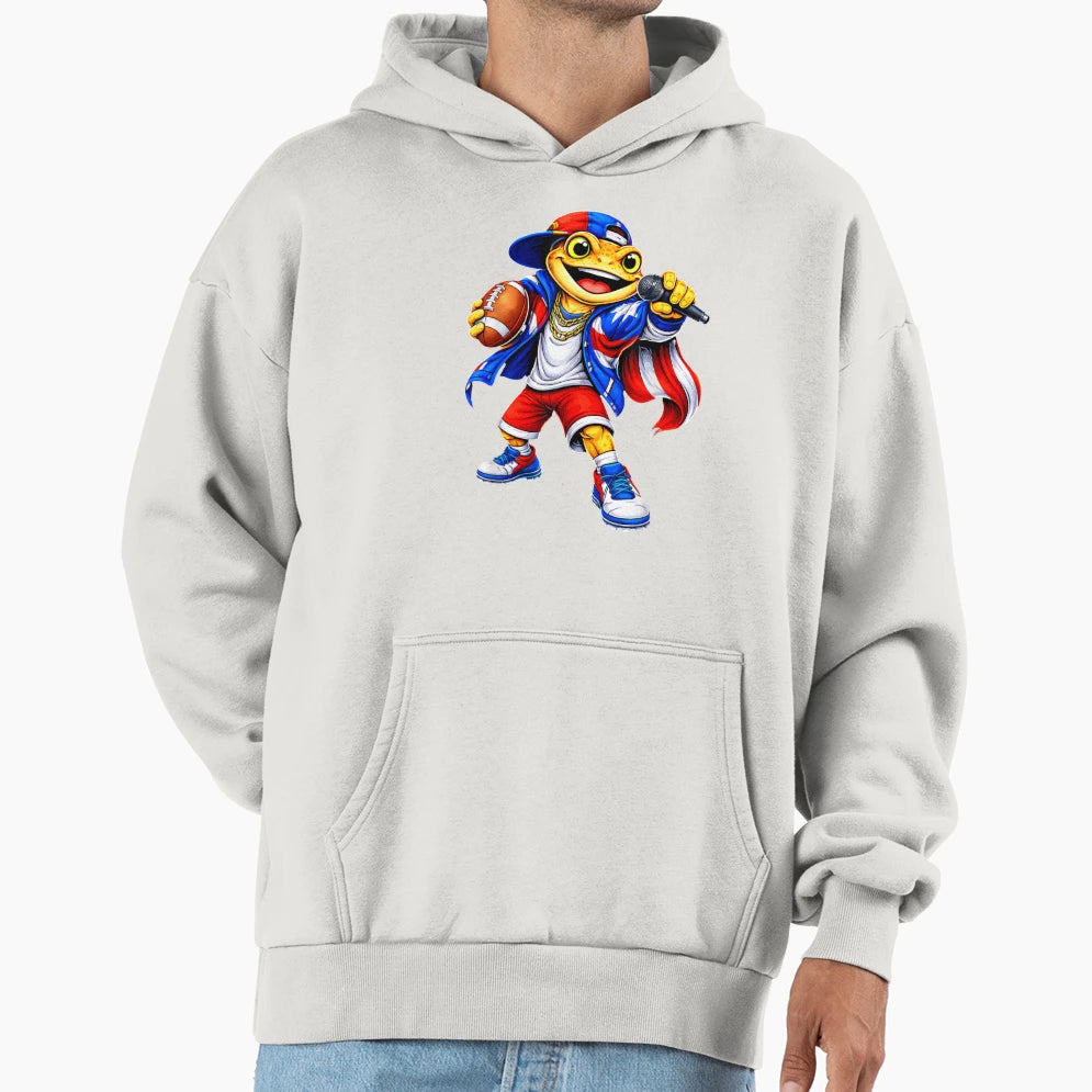 Puerto Rico Flag Music Coqui Frog Funny Hoodie - Graphic Print Men Women - T-Shirt, Sweatshirt, Hoodie