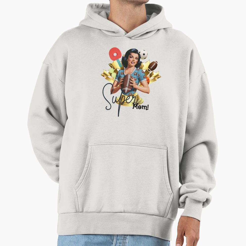 Super Mom That Loves Doing And Watching Hoodie - Aesthetic Graphic Unisex - T-Shirt, Sweatshirt, Hoodie