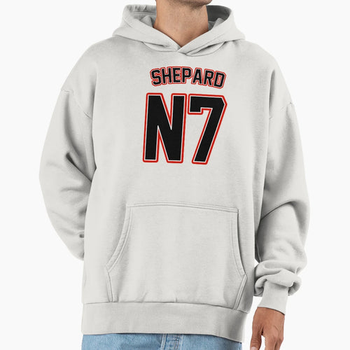 Commander Shepard Jersey Mass Effect Hoodie - Streetwear Style for Adults - T-Shirt, Sweatshirt, Hoodie