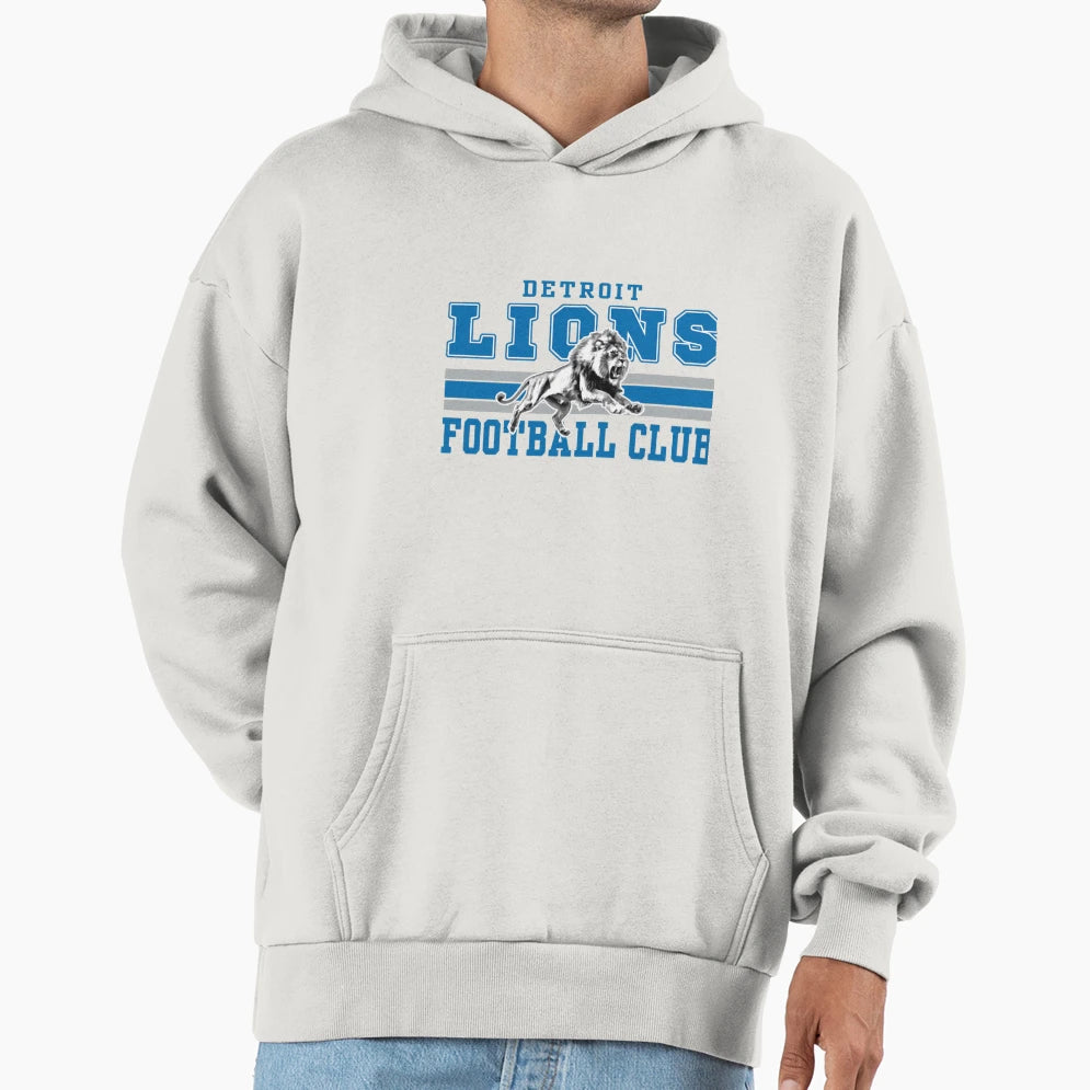 Football Detroit Lions Hoodie - Fun Novelty Design for Adults - T-Shirt, Sweatshirt, Hoodie