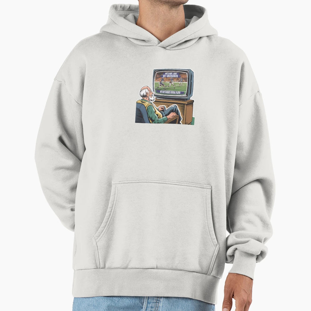 Hes Not Just My Grandson Hes My Hoodie - Unique Graphic for Adults - T-Shirt, Sweatshirt, Hoodie