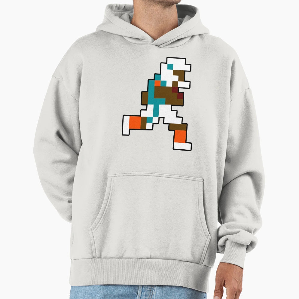 8 Bit Miami Pixel Football Player Hoodie - Custom Art Print Unisex - T-Shirt, Sweatshirt, Hoodie