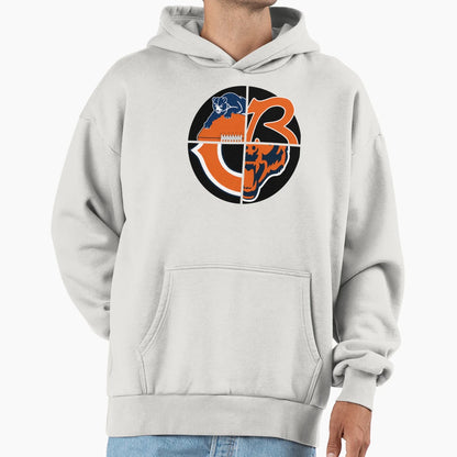 Chicago Football Quad Hoodie - Streetwear Style for Adults - T-Shirt, Sweatshirt, Hoodie